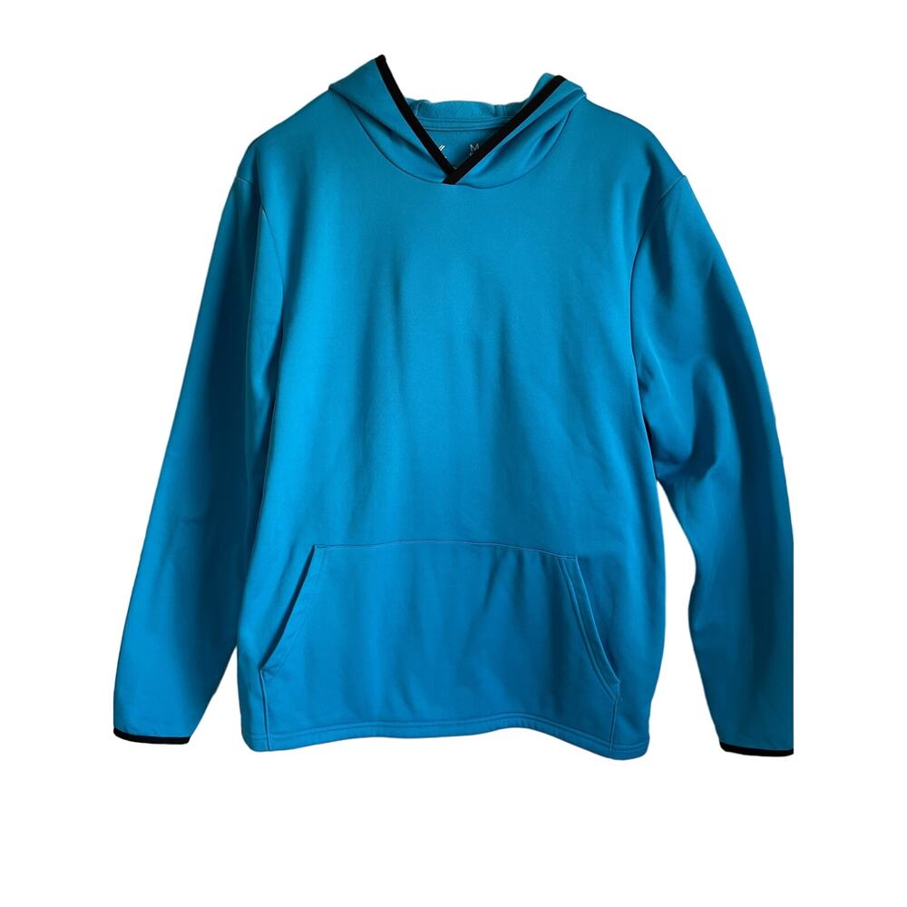 Xersion Fleece Hoodie Men's Size M Pullover Quick-Dri Blue Athleisure Workout